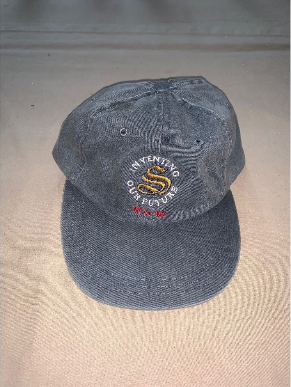Adams blue washed cotton logo cap